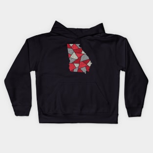 Georgia Mosaic - Red Kids Hoodie